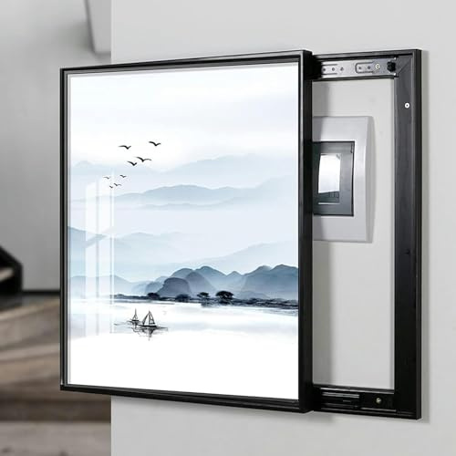SVMYTEBGE Modern Living Room Distribution Box, Decorative Electrical Box Counter Detachable Electric Meter Box Distribution Box Safe Switch Painting Hanging Decoration Hide Paintings