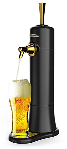 Beer Dispenser, Home Draught Beer Pump Desktop Beer Machine Beer Foam Machine Ultrasonic Vibration Foamer with 40000S/sub-high Frequency Vibration and Cooling Function, for Father Son Man Gift