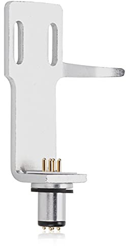 Akozon Tocadiscos Fonógrafo Headshell, Cartucho Phono de Gama Alta, Kit de Tocadiscos, Accesorios Profesionales Negros (Color plata)