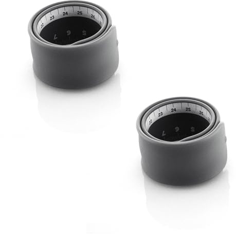 Office Box Rulómetro de 30 cm. - La Regla que se Hace un Rollo – Fabricado en Silicona extra Soft, Lavable y muy Resistente. Interior metálico - by Colorline (2 Ud. Negro)
