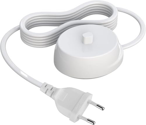 Ladegerät für elektrische Zahnbürste Braun Oral-B 3757, ersetzt Pro 3/2/1, Pro 600 700 1000 2000 2900 3000 3900, wasserdichtes Induktions-Ersatznetzkabel, tragbar für unterwegs