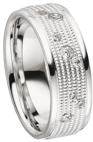 Kolibri Rings Damenring 11 Zirkonia Steine Sterling Silber 925 Ehering Verlobungsring Partnerring Freundschaftsring Ring - Gratis Gravur und Etui
