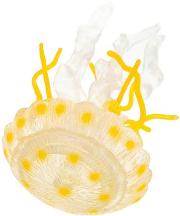 QUMIIRITY Realistische Quallen Figurine Aus Kunststoff Aquarium Künstlich Dekoriert Edukatives Fischdekorationen Gelbe Quallenmodell Für Aquarium Junge Mädchen Lernspielzeug Und Meerestiere
