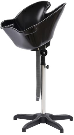 labudeij Salon Shampoo Basin Adjustable Angle Height Hair Washing Bowl Floor Standing Salon Deep Shampoo Basin