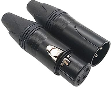 SECFOU 2stücke XLR Mikrofonstecker Poliger Männlicher Und Weiblicher Audioanschluss Langlebig Und Verschleißfest Für Studio Und Live-anwendungen Einfache Handhabung Und Praktischer
