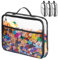 HOTUT PVC Sac de Rangement Jouet, 4Pcs Sac de Rangement Jouet avec Fermeture Éclair, Sac de Rangement Transparent PVC, Sacs de Rangement pour Blocs de Construction, Puzzle, Papeterie - Noir