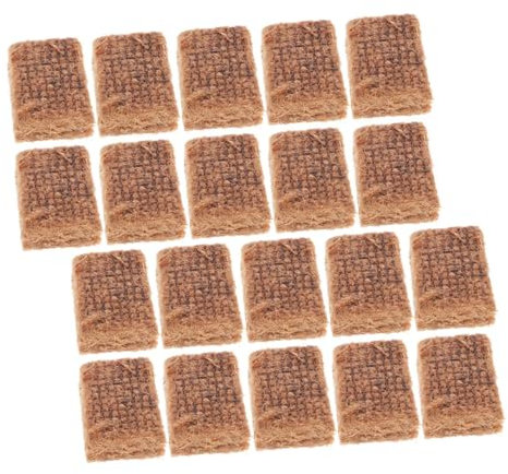PartyKindom 20pcs Charcoal Fire Starter Blocks, Outdoor Kindling Cubes for Bbq and Home Use, Efficient Ignition Firelighter Bricks for Charcoal Briquette Grills and Small Hotpots