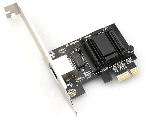 Realtek Chipset Gigabit PCI Express Ethernet Scheda di interfaccia di rete con staffa a basso profilo (senza software) (5 Gb Ethernet PCIe)