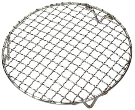 BOJHGO Grille De Refroidissement Filet de Barbecue Rond en Acier Inoxydable de 15 à 60 cm avec Pied, Grille de Refroidissement for Barbecue, Support de Barbecue for Camping en Plein air(60cm)