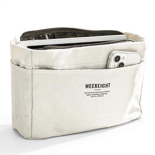 jinminamz Bolso Interior Organizador, Organizador de Bolsos de Mujer 26 * 15 * 11cm, Varios Compartimentos, Organizer de Mochila Adecuado Ideal para El Almacenamiento Y La Organización diarios