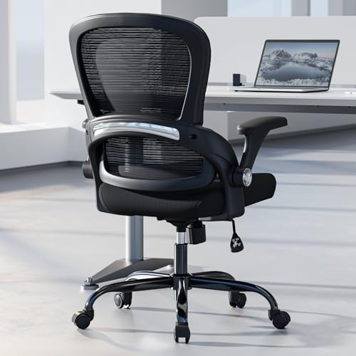 TRALT Office Chair - Ergonomic Office Chair with Back Support, Home Office Desk Chairs, 330lbs Wide Seat Big and Tall Office Chairs, Comfy Desk Chair for Work, Study, Office, Gaming (Black)