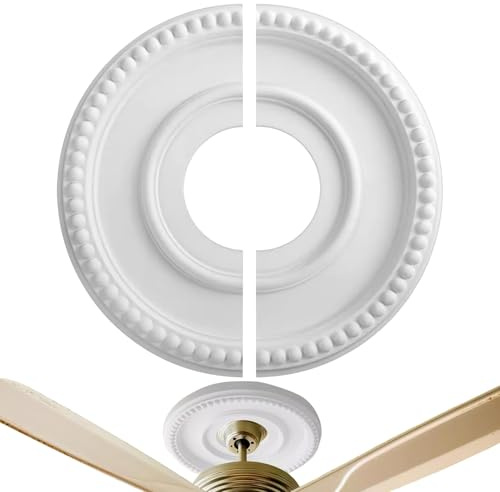 Cache Trou De Plafond - Panneaux Ronds Pour Éclairage Plafonnier | Diamètre Extérieur 31.5 cm Intérieur 9.9 cm Panneau PU Pour Rénovation Cuisine Mise À Jour Placoplâtre Salle Théâtre Maison