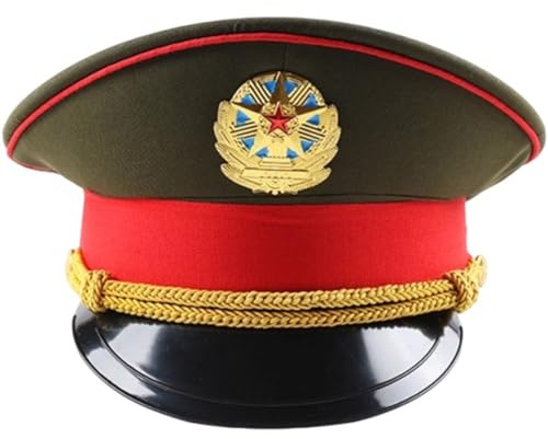 Sanfly Marineoffiziersmütze, Militärische Verstellbare Armeemütze Schirmmütze Offiziersmütze Abzeichen Militärmütze Halloween Cosplay Kostümzubehör