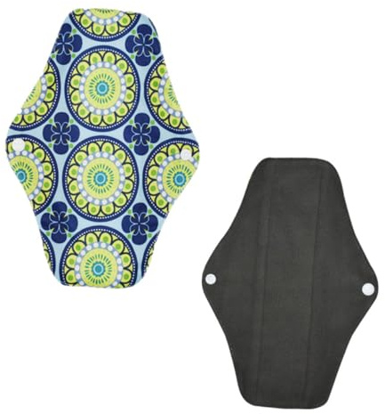OUNONA 4 Stück-pack Waschbare Wiederverwendbare Stoffbinden aus Bambuskohle mit Polar Fleece Umweltfreundlich und Fixierbar für Frauen während Zufällige Farbe Zufälliger Stil