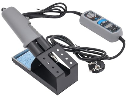Station de soudage avec pince à chaud - 44 W - LCD numérique - Station de soudage et de dessoudage avec température réglable de 200 à 480 °C - Pour réparation SMD - Avec support - Prise UE incluse
