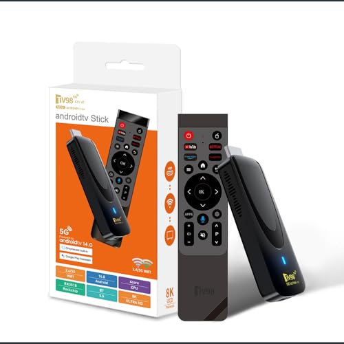 Android 14 Bluetooth TV Stick, Modelo 2026 Último Reproductor Streaming 8K, RAM 2GB ROM 16GB, Doble WiFi 2.4G/5.8G, Soporte 10K HDR10+ Reproductor de Medios Streaming