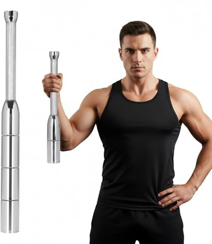 Generic Solid Pure Steel Barbell Multi-Purpose Strength Training Macebell Clubbell Wear Resist for Exercise Grips & Forearms Workouts