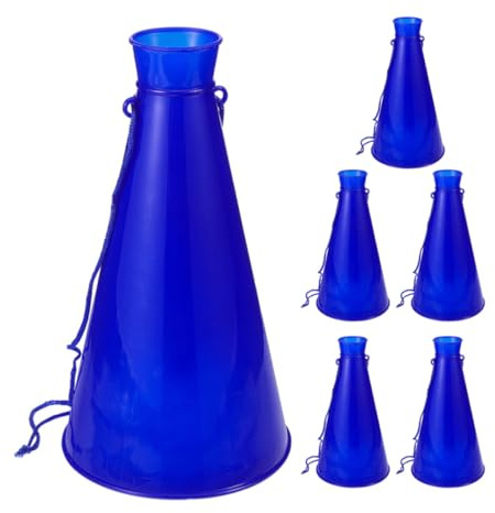 Housoutil 6pcs Mégaphones D'encouragement en Plastique pour Fête Coupe du Monde, à Corne Portable Compact Amplification Sonore pour Événements Sportifs et Concerts
