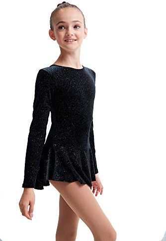 Mondor Born to Skate Glitter Figure Skating Dress 2711 - Black/Silver (Size S-P)