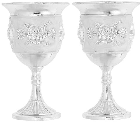 Warmhm 2stücke Metall Weinbecher Vintage Stil Legierungskelche Retro-weinbecher Aus Metall Für Sammlungen Und Home Party Mit Klassischem Design Und Praktischer Anwendung