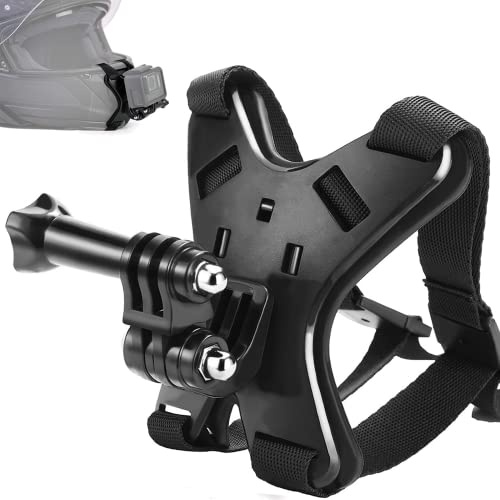 Motorrad Helm Kinnstütze Halterung Kinnriemen Sport Action Kamera für GoPro Hero 11,10, 9, 8, 7, 6, 5, 4, Session, 3+, 3, 2, 1, Hero (2018), DJI Osmo Action, AKASO, SJCAM, Xiaomi Yi Action Cameras