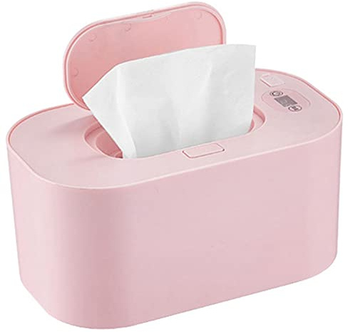 Baby Feuchttuchwärmer Tuchspender Mit Heizfunktion Für Warme Tücher Ideal Im Auto Zu Hause Und Unterwegs Für Babypflege (Rosa)