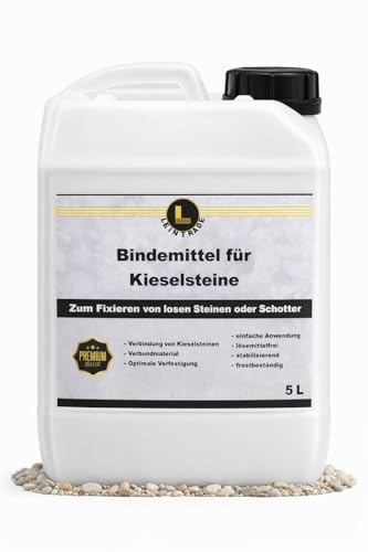 Leintrade Liant à gravier 5 l - Solidificateur de gravier et colle à gravier pour chemins de jardin, gravier et gravier - Liant de gravier perméable à l'eau pour des surfaces stables de gravier