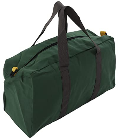 Stor verktygsväska kanvas vattentät bärbar dragkedja verktyg påse slitstark mångsidig användning tygväska för elektriker snickare tekniker (50 x 19 x 26 cm)
