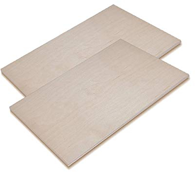 Hartfaserplatten, Sperrholzplatten, Lindensperrholz, for Basteln, Malen, Gravieren, Schablonieren, Heimdekoration, 5 mm x 450 mm x 450 mm (Size : 3mmx 450mmx450mm(2pcs))