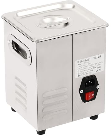 Ultrasonic Cleaner, Ultrasonic Cleaning Machine, Ultrasonic Cleaner with Heater 2L Ultrasonic Cleaner Stainless Steel Digital Cleaning Machine 0-30min Timer