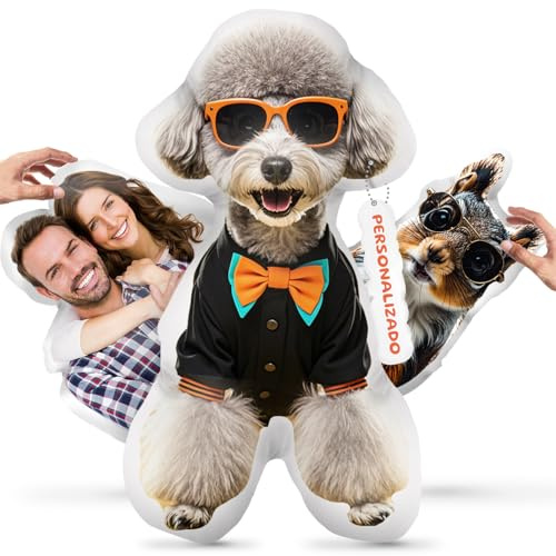 Bemaystar Personalisiertes Kissen mit Foto, Hunde- und Katzen-Form, personalisiertes Kissen, personalisiertes Geschenk, Haustier-Gedenkgeschenk für Familie und Freunde (eine Seite, 20 cm)