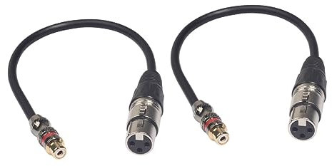 ULDIGI 2 Stück Sound 0 3 M Buchse Auf Buchse Adapter Audiokabel Für Verstärker Musikadapter Mikrofonkabel Tr026k18-03 Schwarz