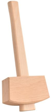 Uonlytech Multifunktionaler Holzhammer Aus Buchenholz Mit Ergonomischem Griff Und Glatter Oberfläche Für Sicheren Halt Geeignet Für Holzarbeiten Lederhandwerk Und Bastelarbeiten Holzklupp