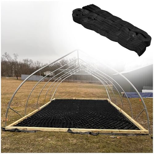 Kiesgitter Kiesmatten Bodenwabe 10cm Tiefe Geogitter Für Bauernhof Gewächshäuser Pferde-Paddocks, Durchlässiger Pflasterstein Parkplatz Schwarz Bodengitter, Hof Mud Control Mesh, 1 2 3 4 5 6 M(10x32ft