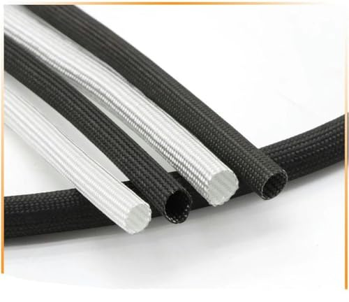 1/2/5/10M ID 1mm~40mm 600 gradi ad alta temperatura guaina per cavi in fibra di vetro chimica-bianco-diametro 40mm-2 metri
