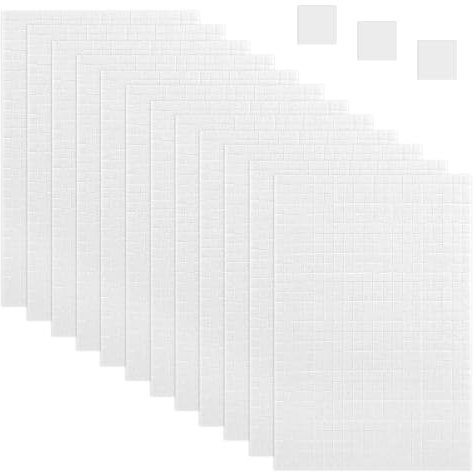 7200 Stück 3D Klebepads Doppelseitig, 5 X 5 X 3 mm Schaumstoff Klebekissen, Weiß Multifunktional Selbstklebend Klebepads, Doppelseitig Klebend für Papier, Glas, Kunststoff, Holzplatten, Metall