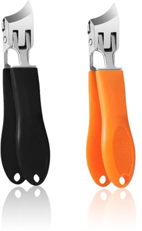 Zernblend 2 Pezzi Tagliaunghie Diagonale, Tagliaunghie, Tagliaunghie per Unghie dei Piedi, Tagliaunghie per Unghie delle Mani (1 Nero, 1 Rosso)
