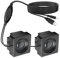 GOMETY 1 par de mini altavoces para ordenador de sobremesa, entrada TRS de 3,5 mm con control de volumen, compatible con USB, estéreo, diseño oculto, para PC, portátil, teléfono, tableta, 1,2 m