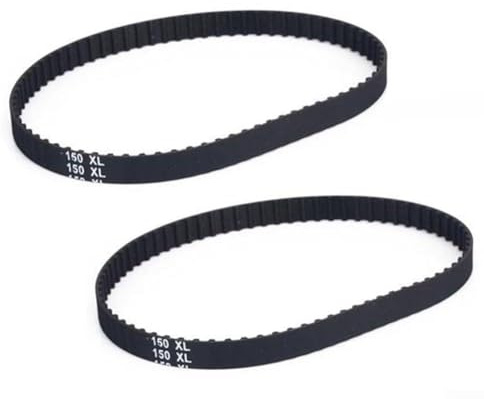 Cinghia dentata ad alta resistenza 150XL037 con 75 denti, trasmissione a ingranaggi in gomma nera, larghezza 10 mm per applicazioni (2 pezzi)