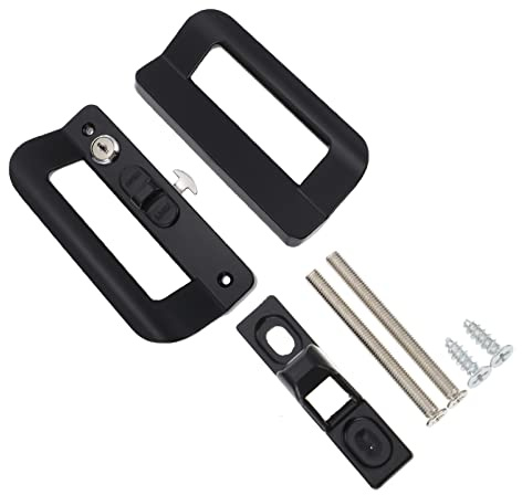 LALAFINA 1 Set Sliding Door Handle Set Versatile Replacement Lock for Patio Interior Doors Easy Installation Elegant Design Furniture