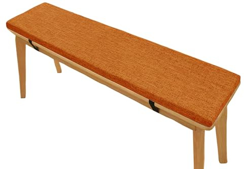Red 5CM Thick Seat Cushion Pad for Benches Garden & Kitchen - 140x35cm Soft Upholstered Seat Pad Comfortable Bench Cushion Stylish Home Decor
