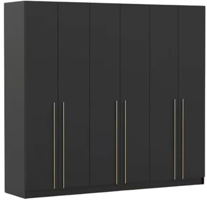 Fabryka Mebli Idźczak Kleiderschrank Drehtürenschrank, 6 Türen 57×230×210 cm, Laminat 16 mm mit ABS-Kante, Zwei Kleiderstangen Einlegeböden, Stauraum, Schlafzimmerschrank - Imoebel24