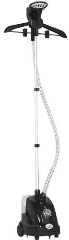 HOMCOM Défroisseur vapeur vertical défroisseur à vêtements 1,4 L 1950 W débit vapeur 30g/min tige telescopique noir