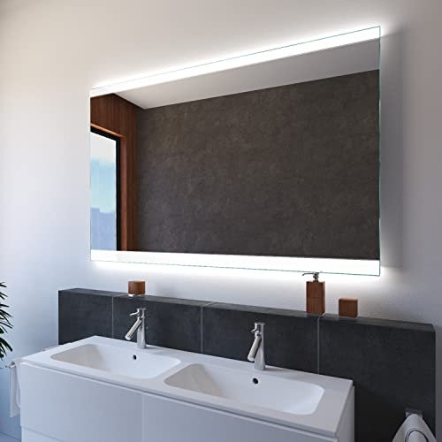 SARAR Badspiegel Spiegel Badezimmerspiegel mit LED-Beleuchtung 120x100cm Made in Germany Wandspiegel Mirror Spiegel Bad mit Licht auf Maß Designo MA2510
