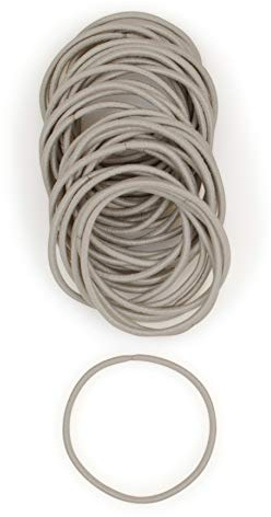 Heliums Dünne Haargummis, Aschblond, 2 mm, für dünnes Haar, 4,5 cm, mittlerer Halt, keine Beschädigung, Pferdeschwanzhalter, 40 Stück