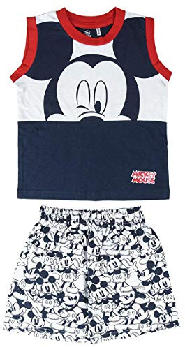 Cerdá - Pijama Niño 3 Años de Mickey Mouse - Camiseta + Pantalon de Algodón