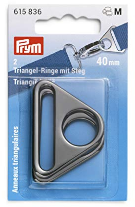 Prym 615836 Steg 40 mm gunmetal Triangel-Ringe, Zinklegierung, PRYM_615836-1