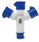 Adaptador de 3 enchufes con tapa de 3 polos, 16 A, 220 V, industrial, IP44, regleta de caravanas/autocaravanas, barcos, astillero, conector de corriente industrial distribuidor