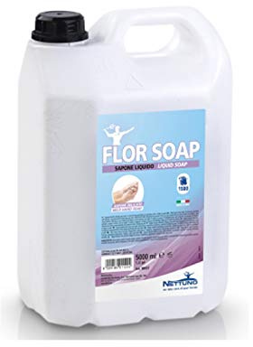 NETTUNO FLOR SOAP TANICA 5 Litri SAPONE LIQUIDO RICARICA DISPENCER SCUOLE UFFICI