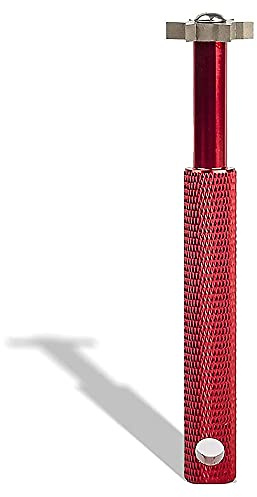 ANCLLO Golf Club Groove 1 pcs Reiniger Golfschläger Groove Sharpener Werkzeug mit 6 Köpfen für Verschiedene Rillendesigns Reinigungsgerät Pitchgabel-Zubehör,alle Eisen,Pitching,Sand,Lob, Spalt (Rot)
